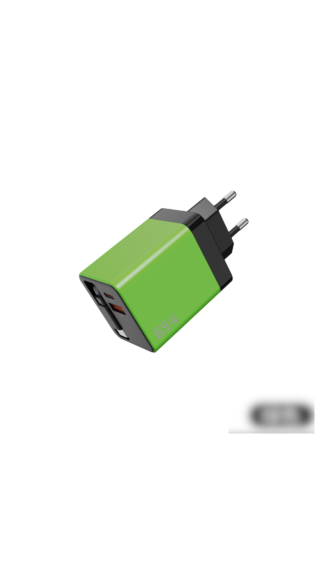 ⏳65W hurtigladende telefonladerblokk med uttrekkbar 80 cm type-C-kabel