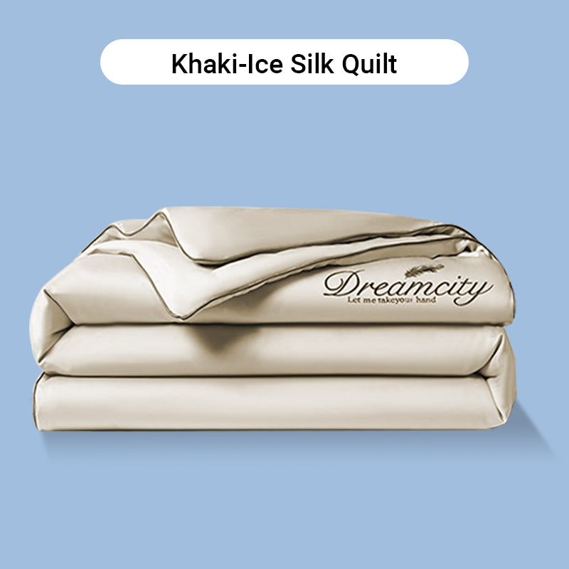 🎁Gjør deg klar for sommeren - ❄️ Vaskbar 、 avkjølende 4-delt seng er-silke linen🛏️