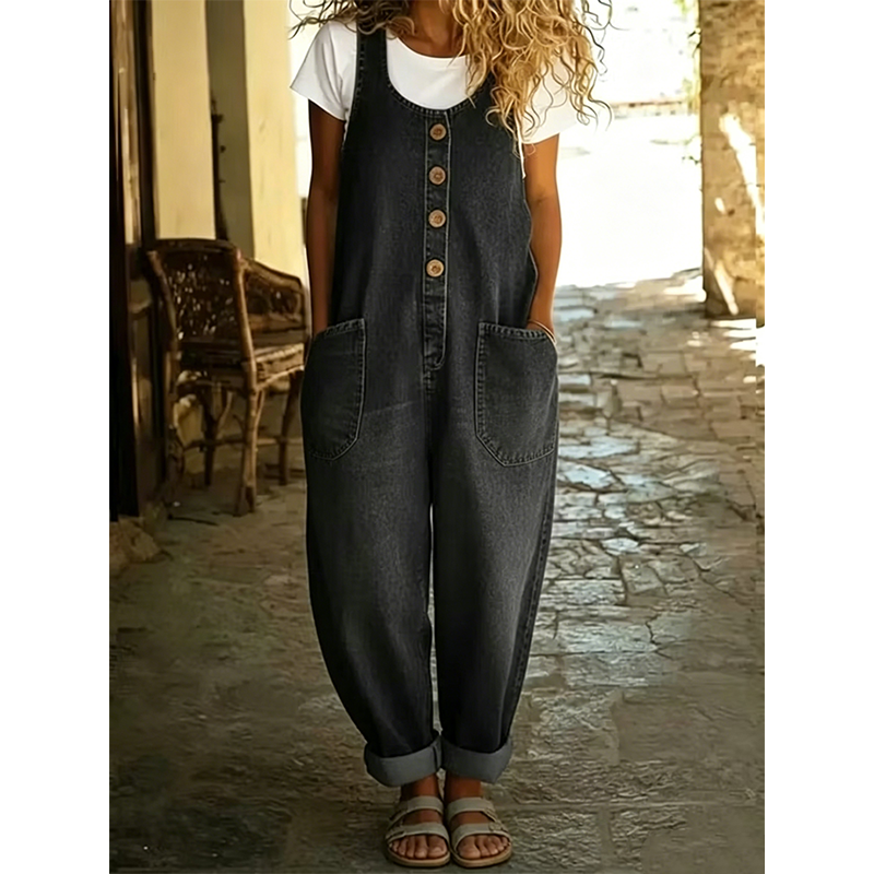 đErmeløs vide jumpsuit til dame â avslappet stil, komfort hele dagenâ¨