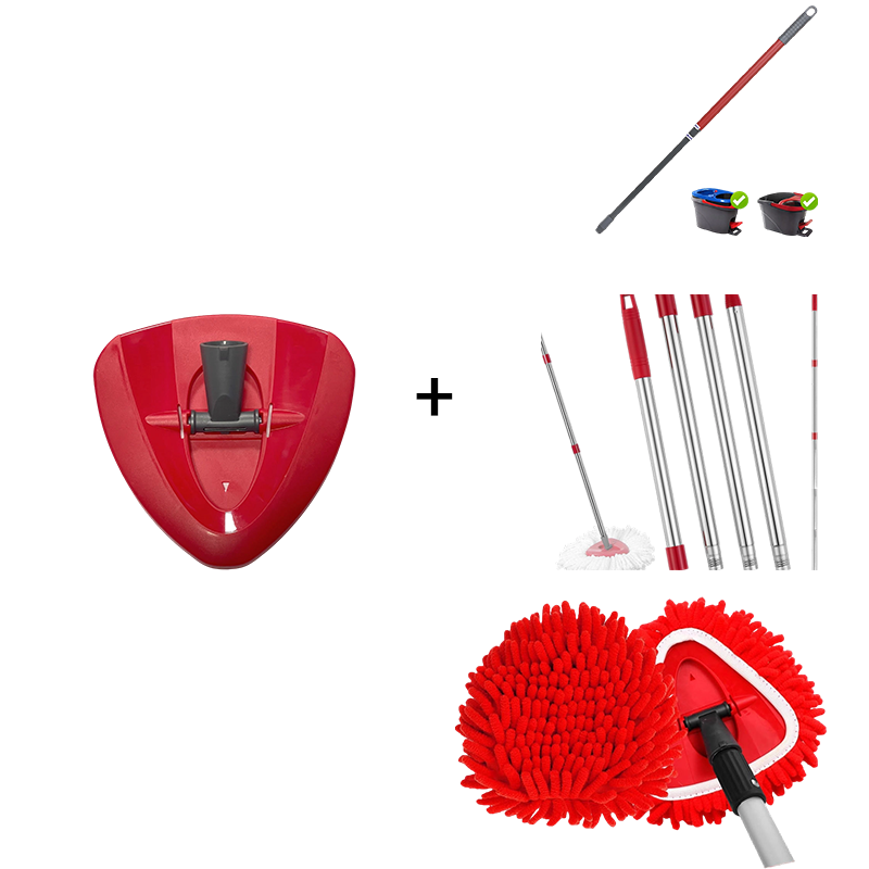 🧹 Chenille spinnmoppehode – ultraabsorberende mikrofiberrefillpads | Våt og tørr bruk | Maskinvaskbar | Passer de fleste spinnmopper ✨