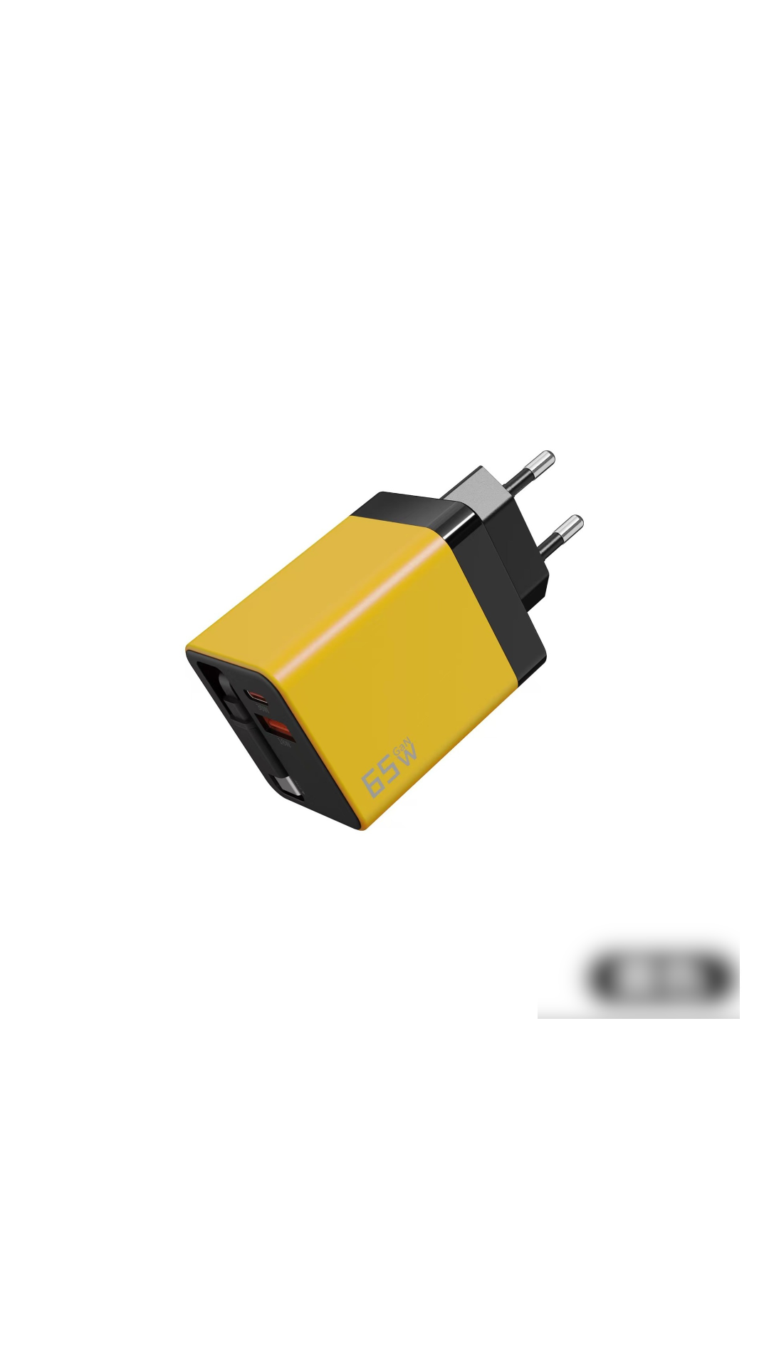⏳65W hurtigladende telefonladerblokk med uttrekkbar 80 cm type-C-kabel