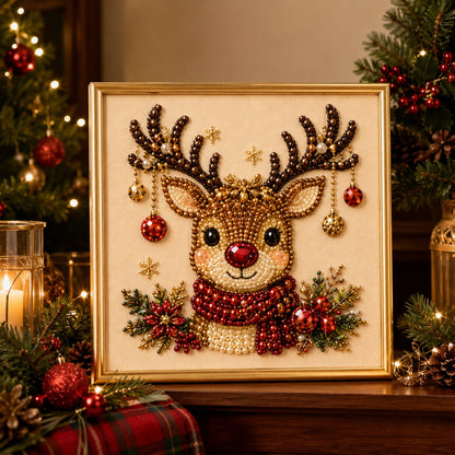 🧘Avslappende og nybegynnervennlig – 🎨💎DIY-julekunstsett med perler og diamanter