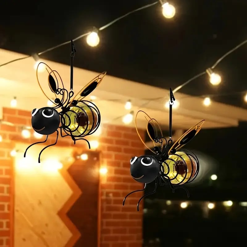 🐝Utendørs hengende solcellelampe - perfekt gave til planteelskere, mødre eller bokstavelig talt alle som Smiles❤️