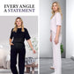 ✨Trendigt nu ✨Kvinnor Chic Topp & Matchande Byxor 2-delad Outfit