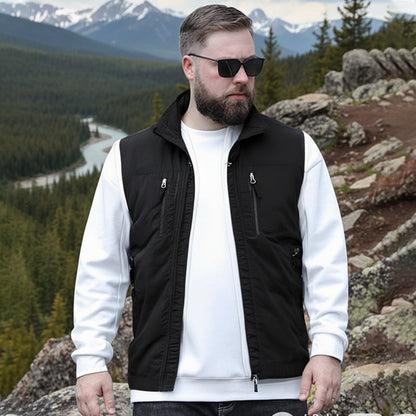🔥🧥Oversized ermeløs vestjakke med lommer til herre