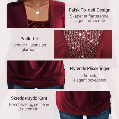 🎁 Løs paljettopp med smokk og falske paljetter