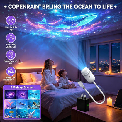 Plug-and-Play HD Galaxy & Ocean Projektor Nattlys 🥳55 000+ fornøyde brukere
