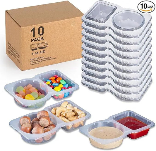 🔥Rea med 50% rabatt🔥Snackslåda med dubbla fack och lock