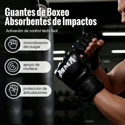 Guantes de Box con Soporte para Muñeca y Absorción de Impacto