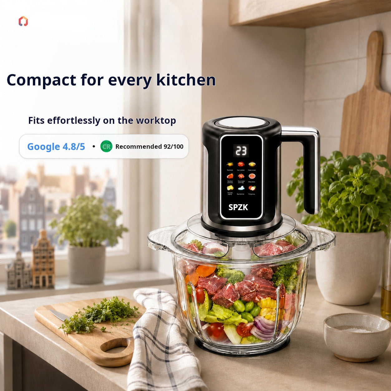 🔪USB-drevet trådløs kjøkkenkvern for kjøtt, sauser og mer – raskt, hygienisk og enkelt! 🍖🥦