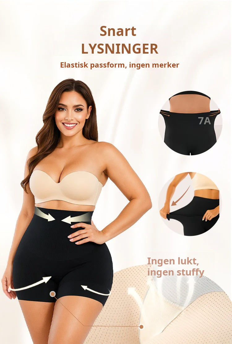 🔥Kjøp 1 Få 1 gratis🔥Undertøy med høy midje for kvinner Ice Silk Tummy Control og Butt Lift