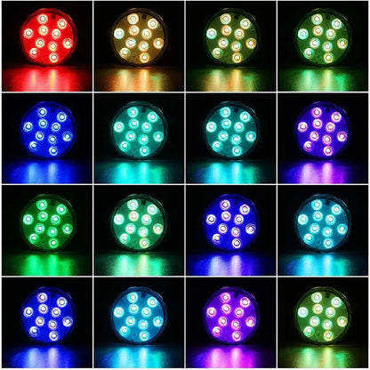⏳🔥 Tidsbegrenset tilbud! 🌈 Undervanns-LED-lys — Trådløs fjernkontroll, blendende fargeeffekter ✨