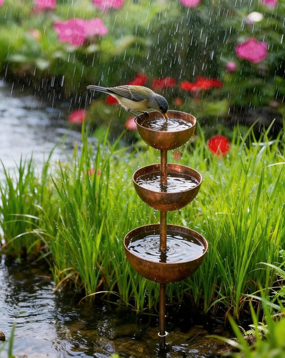 🐦 SISTE DAGS SALG 50 % RABATT⚡ Regnfanger - Plantestøtte 🌧️Metall hagepynt