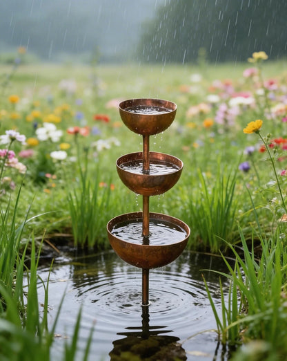 🐦 SISTE DAGS SALG 50 % RABATT⚡ Regnfanger - Plantestøtte 🌧️Metall hagepynt