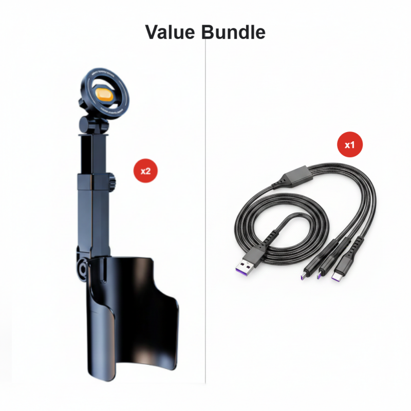 🚗 50% RABATT – Bilkoppholder telefonfeste – N52 magnet – 360° justerbar – én-hånds betjening