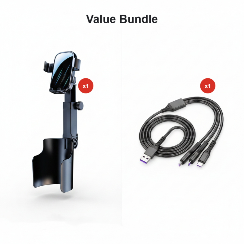 🚗 50% RABATT – Bilkoppholder telefonfeste – N52 magnet – 360° justerbar – én-hånds betjening