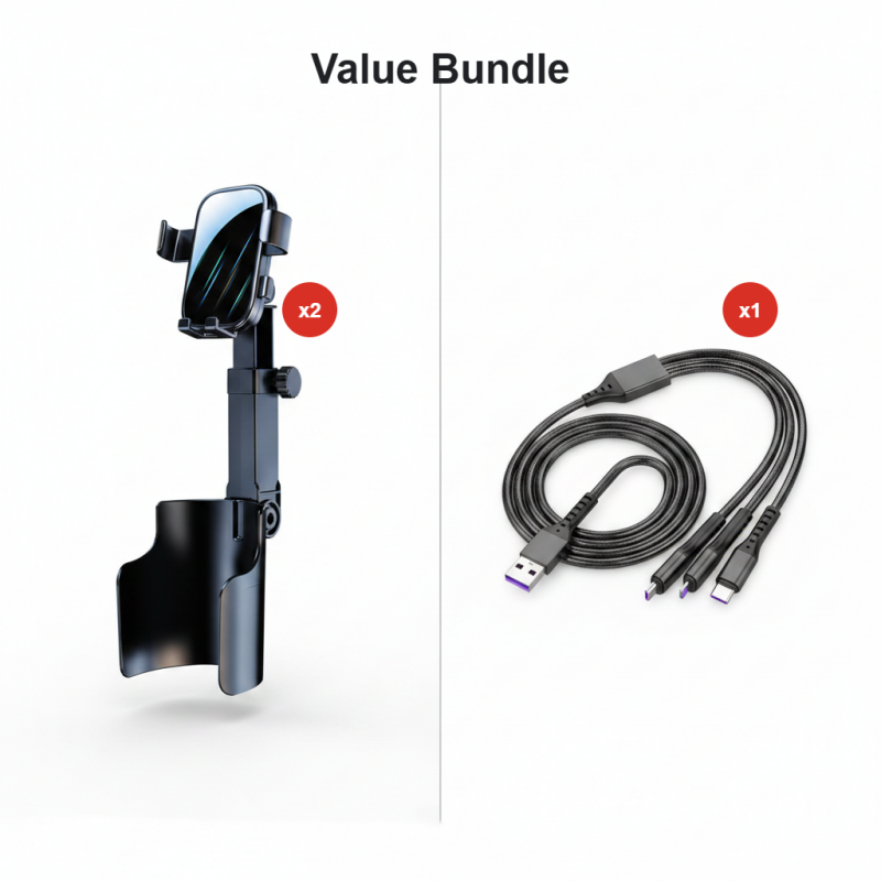 🚗 50% RABATT – Bilkoppholder telefonfeste – N52 magnet – 360° justerbar – én-hånds betjening