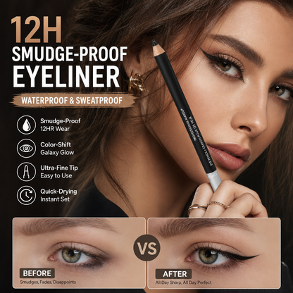 ⏳KJØP 1 FÅ 1 GRATIS!⏰Myk eyelinerblyant som kan gnies ut – Langvarig og uanstrengt blend