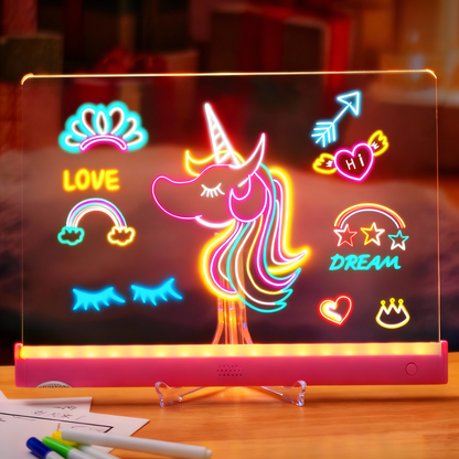 🔥 50% de Descuento! 🌟 🎨💡Kit DIY para montar una pizarra de dibujo iluminada infantil ✨