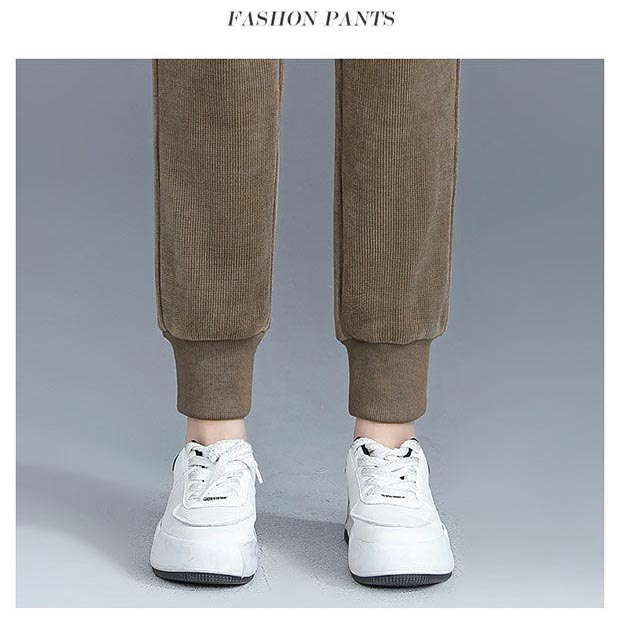🔥Varmt salg 🔥 Joggebukse for dame med varm, plysjaktig kordfløyel（50% OFF)