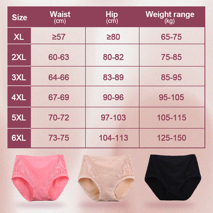 Plus Size bomullstruse med høy sittehøyde og lekkasjebeskyttelse