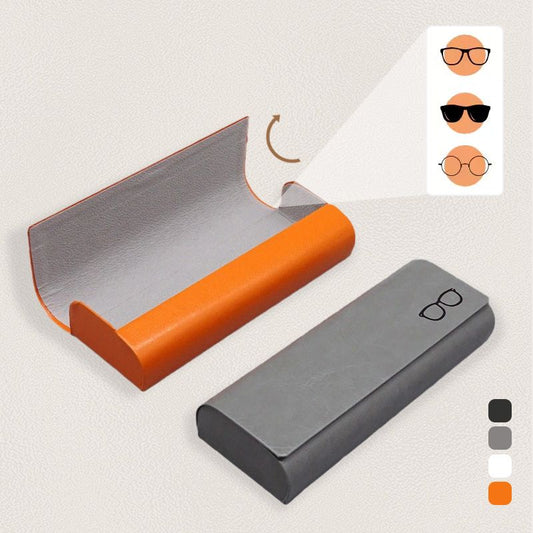 Estuche para gafas de cuero duro de alta calidad.