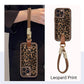 Funda para iPhone con estampado de leopardo y cordón