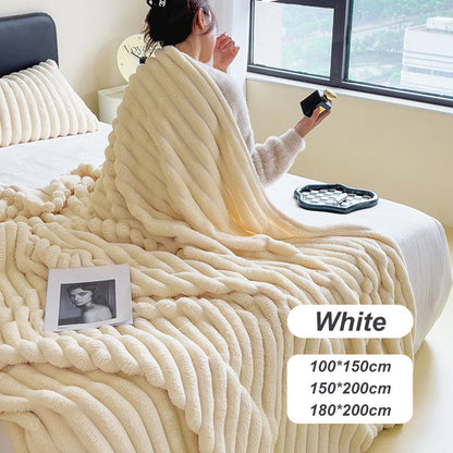 🍂Tidig höstrea – 50% rabatt🛏️ Tjock kaninfilt och mjölkig fleecefilt