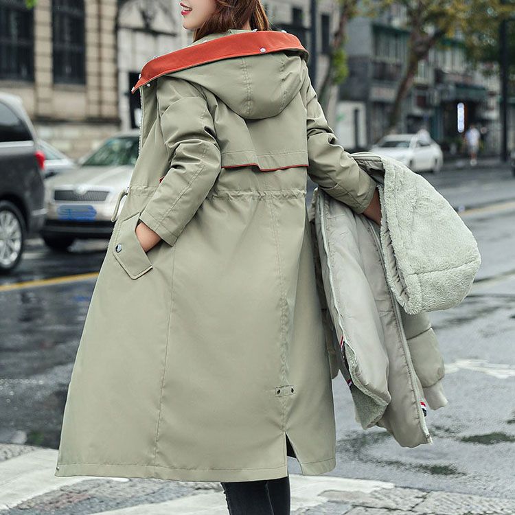 🎁Vinterfrakk med hette og pelskrage, casual parka for kvinner【Gratis levering】