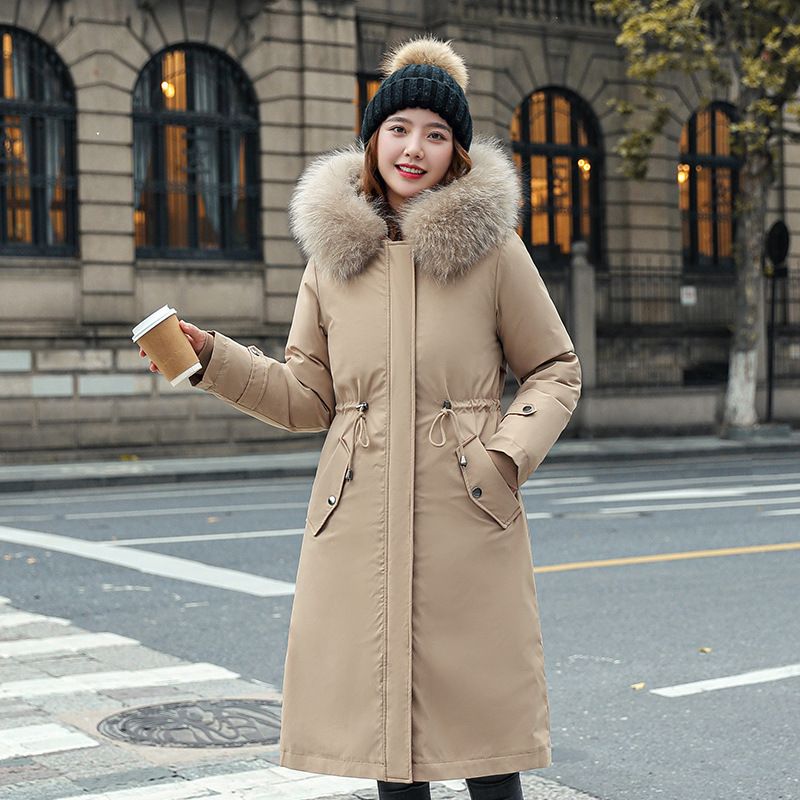 🎁Vinterfrakk med hette og pelskrage, casual parka for kvinner【Gratis levering】