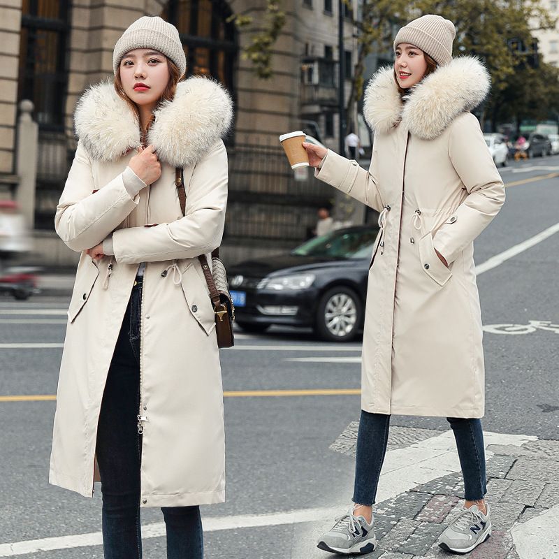 🎁Vinterfrakk med hette og pelskrage, casual parka for kvinner【Gratis levering】