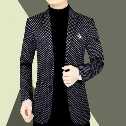 Herre Smal Passform Casual Dressjakke【Fraktfri】🔥🔥Vinterkampanje – 50 % rabatt