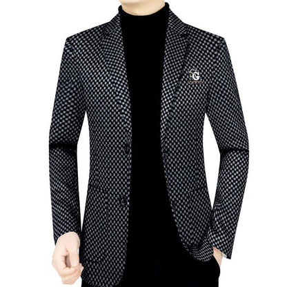Herre Smal Passform Casual Dressjakke【Fraktfri】🔥🔥Vinterkampanje – 50 % rabatt