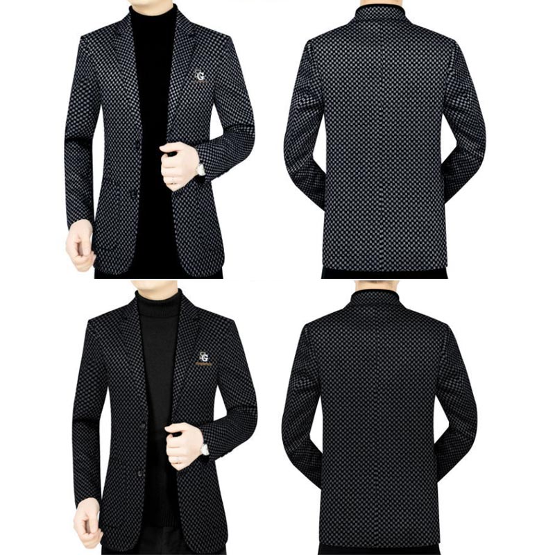 Herre Smal Passform Casual Dressjakke【Fraktfri】🔥🔥Vinterkampanje – 50 % rabatt