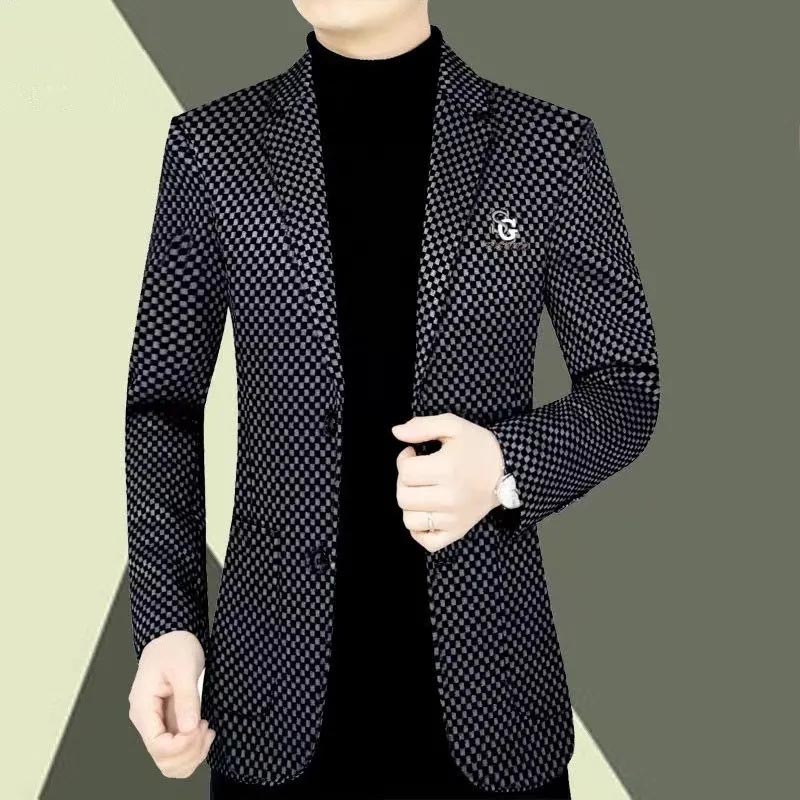 Herre Smal Passform Casual Dressjakke【Fraktfri】🔥🔥Vinterkampanje – 50 % rabatt