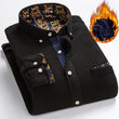50% RABATT💥Herre høy kvalitet Corduroy varm vinterskjorte tykk fleece