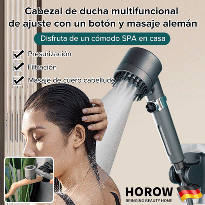 🚿✨ Cabezal de Ducha Multifuncional — Ajuste con un Solo Botón & Masaje Alemán 💆‍♂️🇩🇪💦