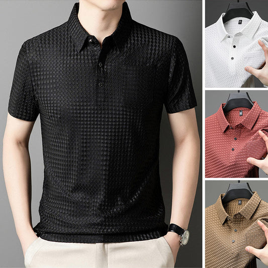 🎉Camisa de manga corta texturizada para hombre🎉- Compre 2 Envío gratis