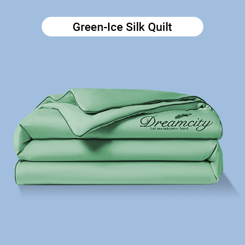 🎁Gjør deg klar for sommeren - ❄️ Vaskbar 、 avkjølende 4-delt seng er-silke linen🛏️