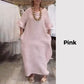 🔥Best Sale🔥Vestido elegante de mujer de algodón y lino 💖 transpirable 💖 suelto