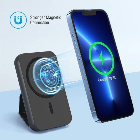 ⚡Bärbar magnetisk powerbank med hopfällbart stativ