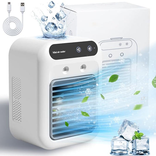 ❄️ Tidsbegränsad 50% rabatt ❄️ Miniportabel luftkonditionering med kyl- och befuktningsfunktioner