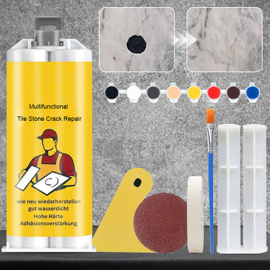 🔥Oferta especial 2025🔥 Kit Multifuncional de Reparación para Grietas en Baldosas y Piedra - Restaura y Sella sin Obras, Resistente al Agua 🛠️💧