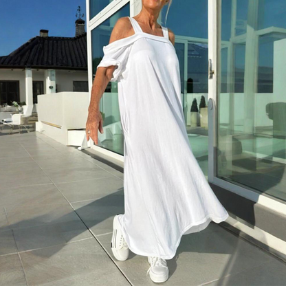 Maxiklänning med Kala Axlar för Kvinnor 👗✨ - Perfekt för En Trendig och Elegant Look!