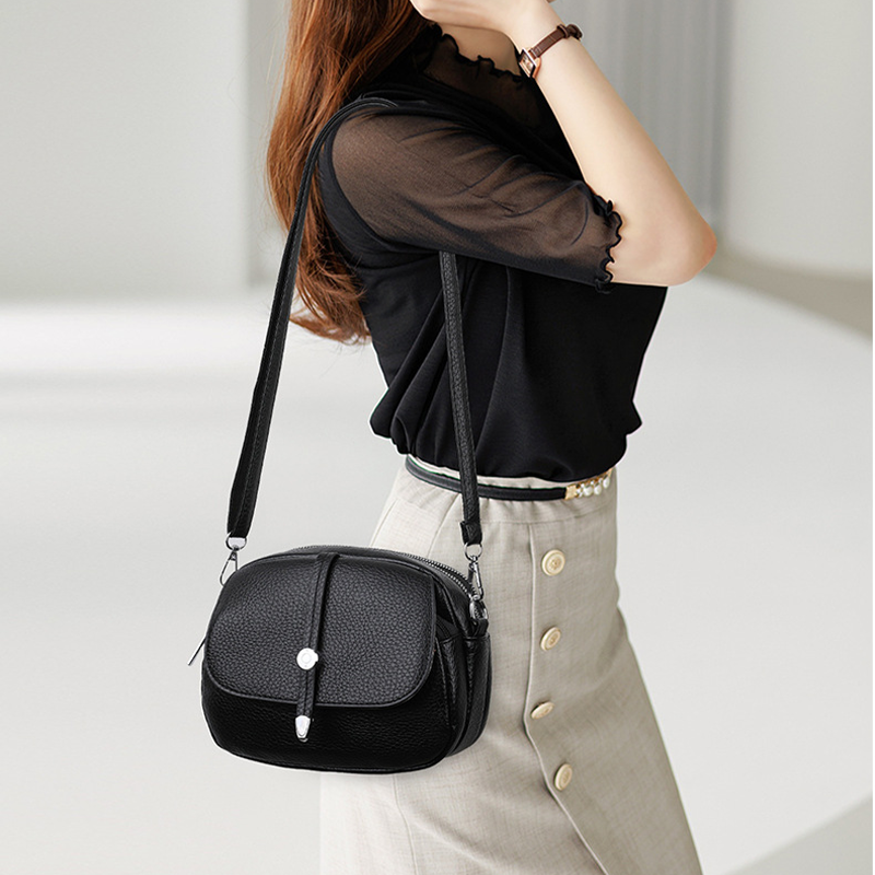 Ensfarget Lett Crossbody-veske for Kvinner