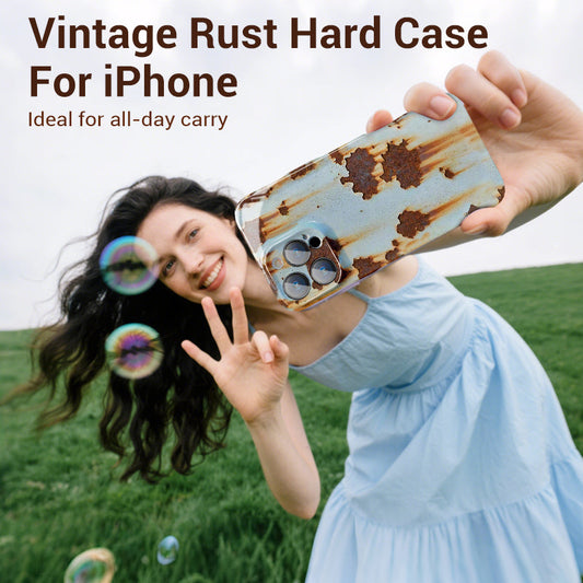 🔥2025 Mest Kreativa 🔩 Retro Rost iPhone-skal