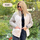 🎁Begränsad tid 70% rabatt🎁 Stickad puffjacka med patchwork-mönster, dam