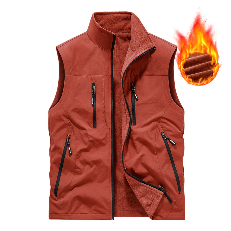 🔥🧥Oversized ermeløs vestjakke med lommer til herre