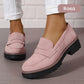 ⏳Fabrikserbjudande sista dagen - 53% rabatt 🎁Bekväma damloafers med grov klack och slip-on