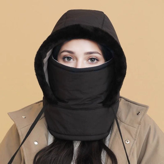 🍂❄️ Höst- & vinterkampanj! 50% REA 💕 Fodrad, tjock termisk mössa med ansiktsmask för män och kvinnor